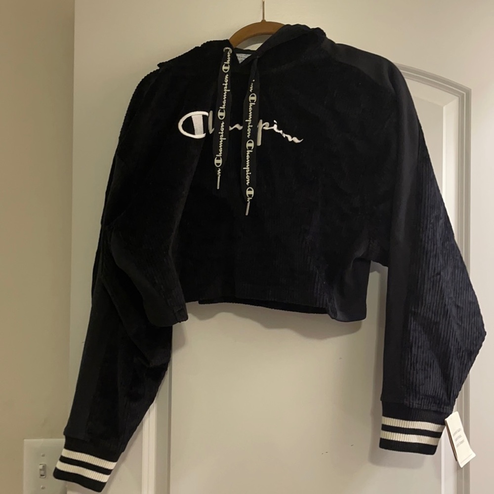 Champion Medium Reverse Weave Hoodie NWT black & white